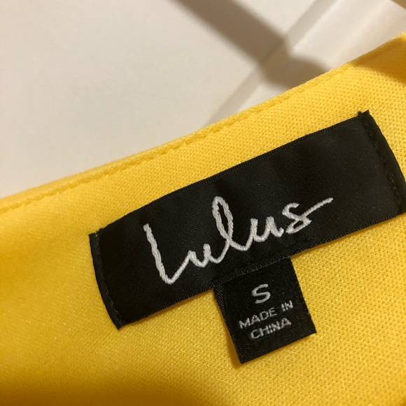 Beautiful yellow dress from Lulus - Picture 3 of 7